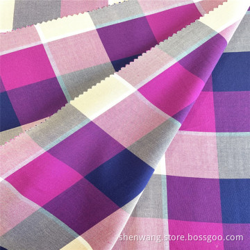 Plaid Woven 100% Rayon Yarn Dyed Blouses Fabric